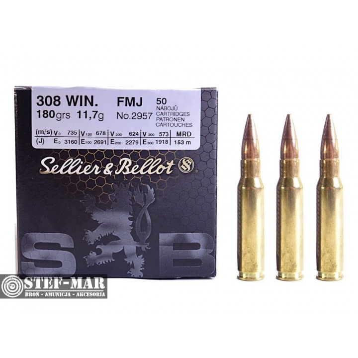 Amunicja Sellier & Bellot .308 Winchester FMJ 11.7g (50 szt.) [C6-8]